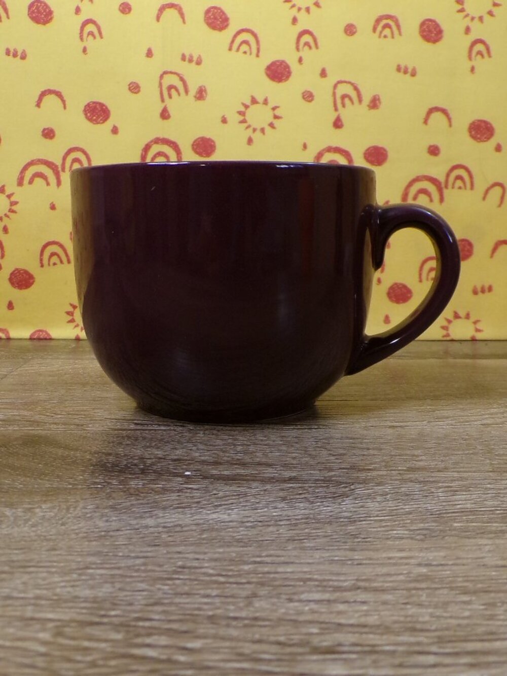PIER 1 Oversized 24 Oz Coffee Mug Soup Bowl Maroon Essential Cafe Au Lait